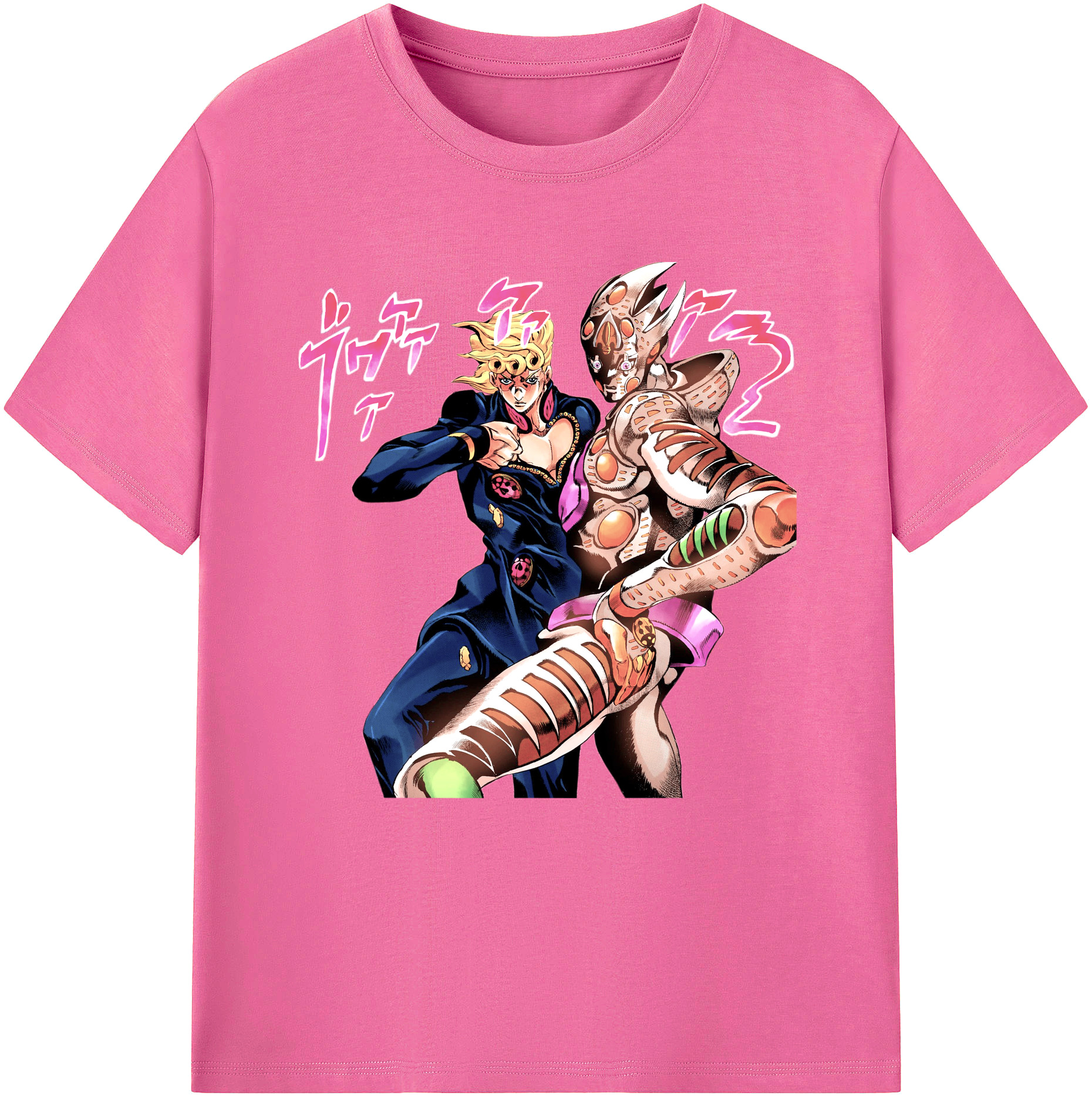 （画像用） ジョジョの奇妙な冒険 ジョルノ?ジョバァーナ JoJo's Bizarre Adventure Giorno Giovanna レディースカジュアルプリントTシャツ（綿100％）